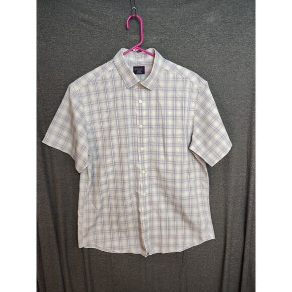 UNTUCKit Other - UNTUCKit Mens Shirt Large Light Blue Plaid Short Sleeve Button Down
